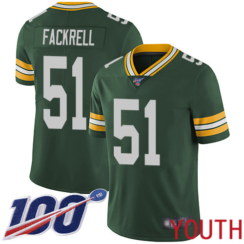 Green Bay Packers Limited Green Youth 51 Fackrell Kyler Home Jersey Nike NFL 100th Season Vapor Untouchable